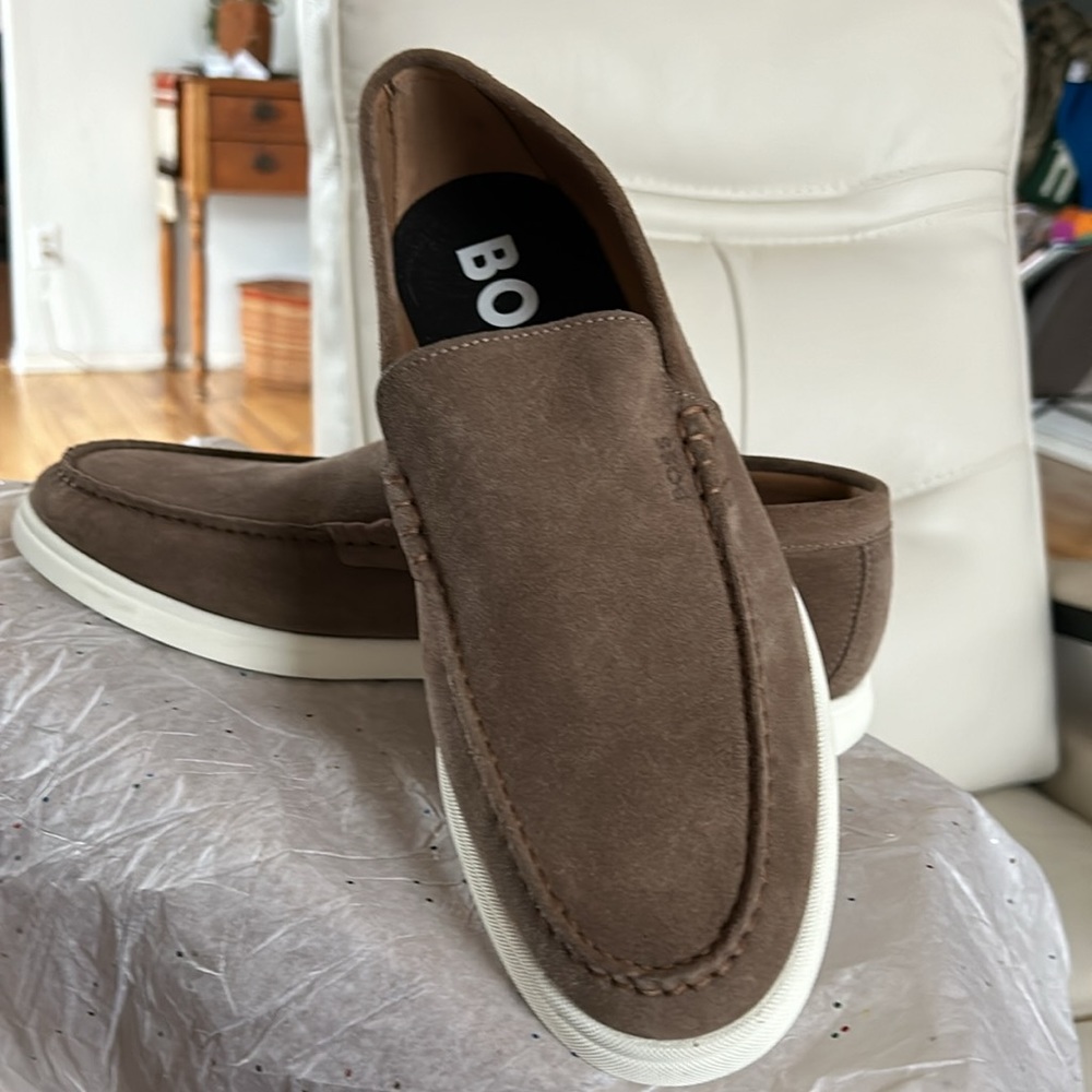 Mens Boss slide on shoes